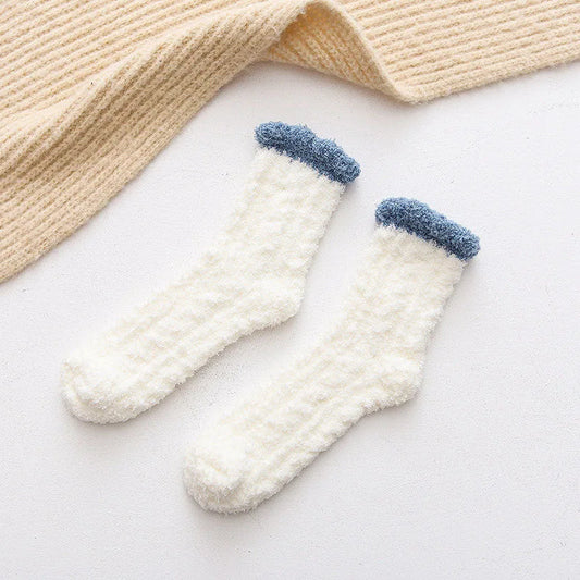 Chaussettes Pilou Pilou blanches et bleues